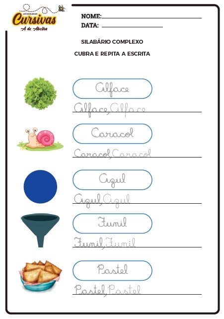 Amostra Atividades Cursivas 8