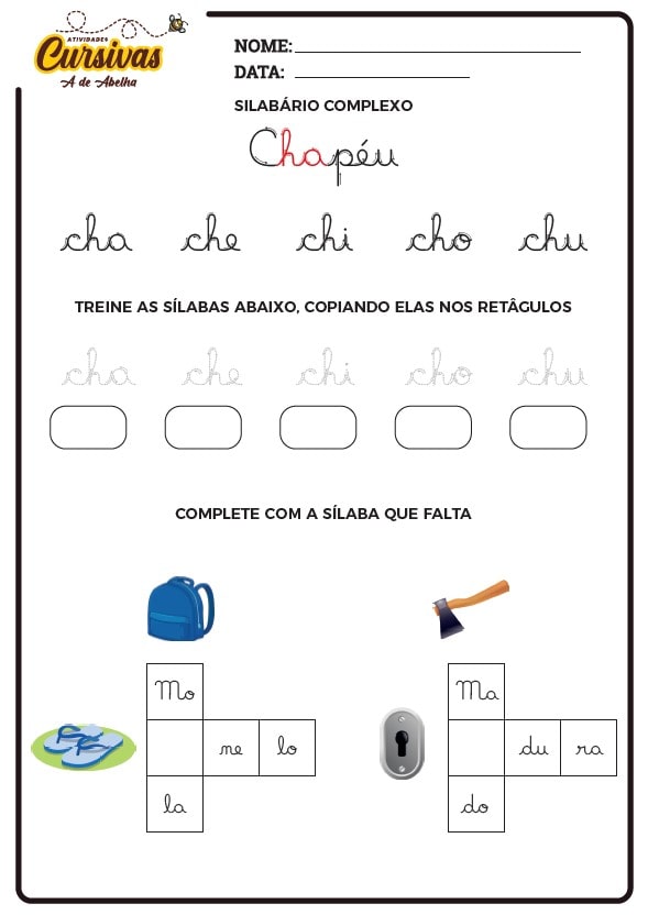 Amostra Atividades Cursivas 17