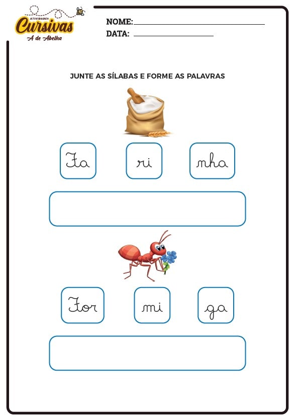 Amostra Atividades Cursivas 12